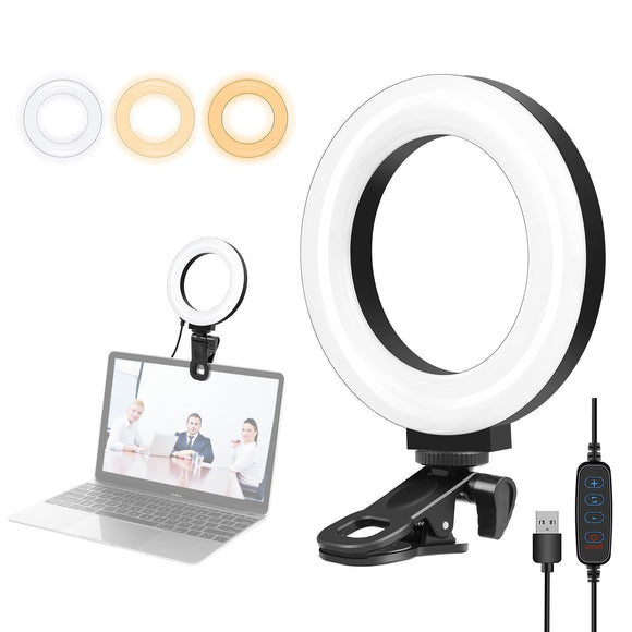 Usb Ring Selfie Light With Dual Colour Temperature And 3 Modes - 4.7 Inch