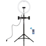 11.8 Rgbw Led Ring Light Kit with Mount Dual Phone Brackets and Remote Control