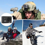 170 Degree Wide Angle Wifi Action Camera with Waterproof Case - Supports 64gb Micro Sd - Black