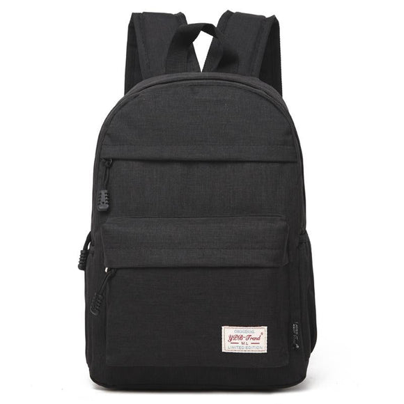 Versatile Canvas Laptop Backpack for 13-15 Inch - 36x25x10cm - Black