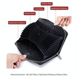 Leather Rfid Card Holder Wallet - Blocking - Black