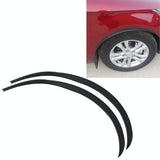 2 Pcs 45Cm Car Stickers Rubber Large Round Arc Strips Universal Fender Flares Wheel Eyebrow Decal Sticker Eyebrow Car-Covers Black Striped Round Arc Strips - 45 X 2Cm