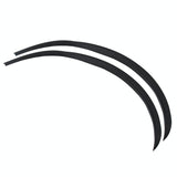 2 Pcs 45Cm Car Stickers Rubber Large Round Arc Strips Universal Fender Flares Wheel Eyebrow Decal Sticker Eyebrow Car-Covers Black Striped Round Arc Strips - 45 X 2Cm