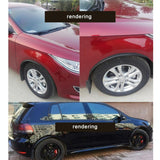 2 Pcs 45Cm Car Stickers Rubber Large Round Arc Strips Universal Fender Flares Wheel Eyebrow Decal Sticker Eyebrow Car-Covers Black Striped Round Arc Strips - 45 X 2Cm