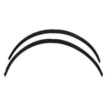 2 Pcs 45Cm Car Stickers Rubber Large Round Arc Strips Universal Fender Flares Wheel Eyebrow Decal Sticker Eyebrow Car-Covers Black Striped Round Arc Strips - 45 X 2Cm
