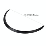 2 Pcs 45Cm Car Stickers Rubber Large Round Arc Strips Universal Fender Flares Wheel Eyebrow Decal Sticker Eyebrow Car-Covers Black Striped Round Arc Strips - 45 X 2Cm