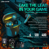 Wireless Bluetooth Gaming Earphones - et Series V9 - Black