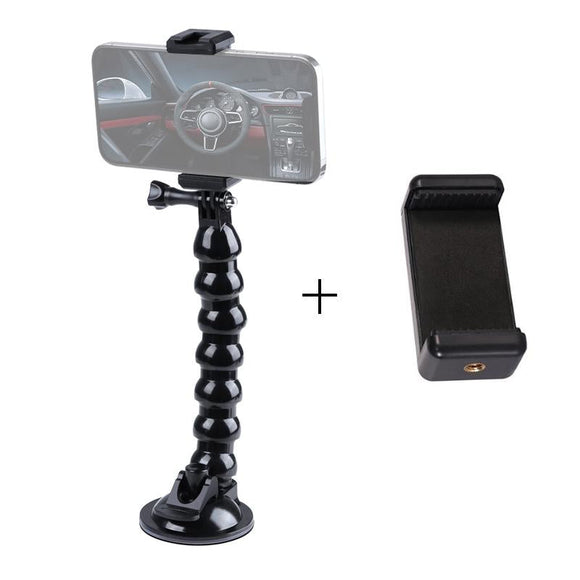 Flexible Suction Cup Mount with Phone Clamp - 1 / 4 Jaws