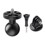 25mm Ball Head Motorcycle Mount for Gopro with Tripod Adapter