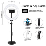 7.9 Led Ring Light with Usb 3 Modes Dual Colour Phone Clamp