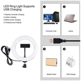 7.9 Led Ring Light with Usb 3 Modes Dual Colour Phone Clamp