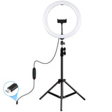 11.8 Led Ring Light with Tripod and Phone Clamp - 3 Modes Dual Colour Temperature Curved Surface - Black