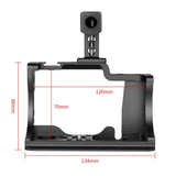 Video Camera Cage Stabilizer With Handle For Canon Eos M50 - Black