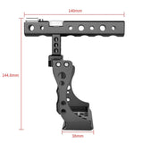Video Camera Cage Stabilizer With Handle For Canon Eos M50 - Black