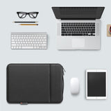 12.5-13.5 Inch Laptop Sleeve Briefcase with Zipper and Handle - Black