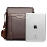 2 In 1 Men Pu Leather Shoulder Bag Handbag - Black