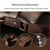 2 In 1 Men Pu Leather Shoulder Bag Handbag - Black