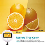 20cm Usb Dual Colour Led Ring Light with Phone Clamp - Black