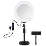 7.9 Dual-colour Led Ring Light with Desktop Mount and Phone Clamp