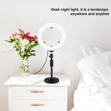 7.9 Dual-colour Led Ring Light with Desktop Mount and Phone Clamp
