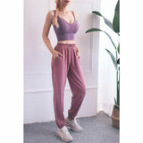 High Waist Drawstring Yoga Pants Black Size S - Water Moss Colour