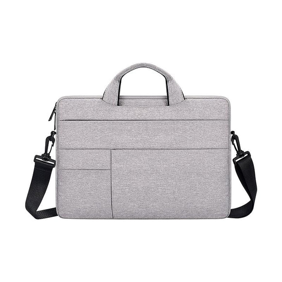 13.3 Inch Portable Laptop Shoulder Bag - Oxford Cloth & Nylon - Hemp Gray