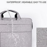 13.3 Inch Portable Laptop Shoulder Bag - Oxford Cloth & Nylon - Hemp Gray