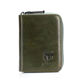 Men'S Leather Card Holder Casual Driver License Wallet - Dark Blue