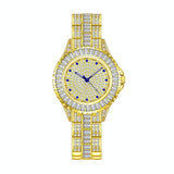Diamond-inlaid Women Chain Watch - Elegant Jewelry - Gold