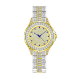 Diamond-inlaid Women Chain Watch - Elegant Jewelry - Gold