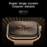 2.04 Inch Colour Screen Smart Watch Steel Strap Support Bluetooth Call - Silver