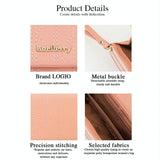 Large Capacity Magnetic Clutch Wallet for Women - Maroon Red