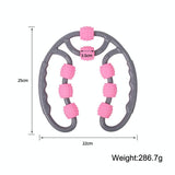 8-Round Yoga Leg Massager Ring-Shaped Roller For Training - Purple