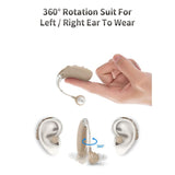Earhook Hearing Aid With Usb Charging Noise Reduction - Blue