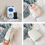 Lightweight Cartoon Crossbody Bag For Students - Pink