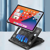 Adjustable Laptop Cooling Stand - Foldable Design - Pink