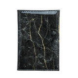 Waterproof Marble Passport & Ticket Holder Colorful Design - Black