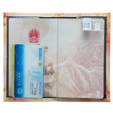 Waterproof Marble Passport & Ticket Holder Colorful Design - Black
