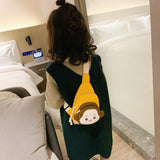 Adorable Monkey Crossbody Bag For Kids - Pink