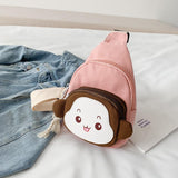 Adorable Monkey Crossbody Bag For Kids - Pink