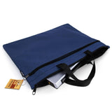 Double Zipper Canvas Storage Bag - Portable and Simple - Black
