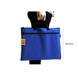 Double Zipper Canvas Storage Bag - Portable and Simple - Black
