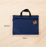 Double Zipper Canvas Storage Bag - Portable and Simple - Black