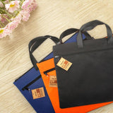 Double Zipper Canvas Storage Bag - Portable and Simple - Black