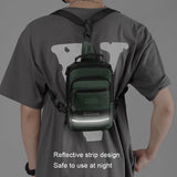 USB Chest Outdoor Shoulder Messenger Bag For Men With Charging Port - Royal Blue