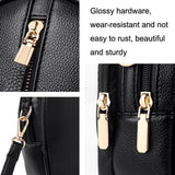 Multi Compartment Shoulder Bag For Women - Black