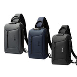 Waterproof Anti Theft Men Crossbody Bag Business Casual Multifunctional - Grey