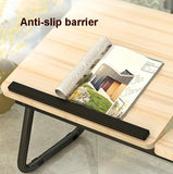 Adjustable Folding Laptop Desk with Cup Holder - Four-speed Lifting Table for Dorms - Sky Blue