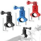 Action Camera Bicycle Mounting Bracket - Aluminum Alloy Clip - Blue