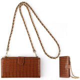 Convertible Crossbody Phone Purse With Chain - Light Green